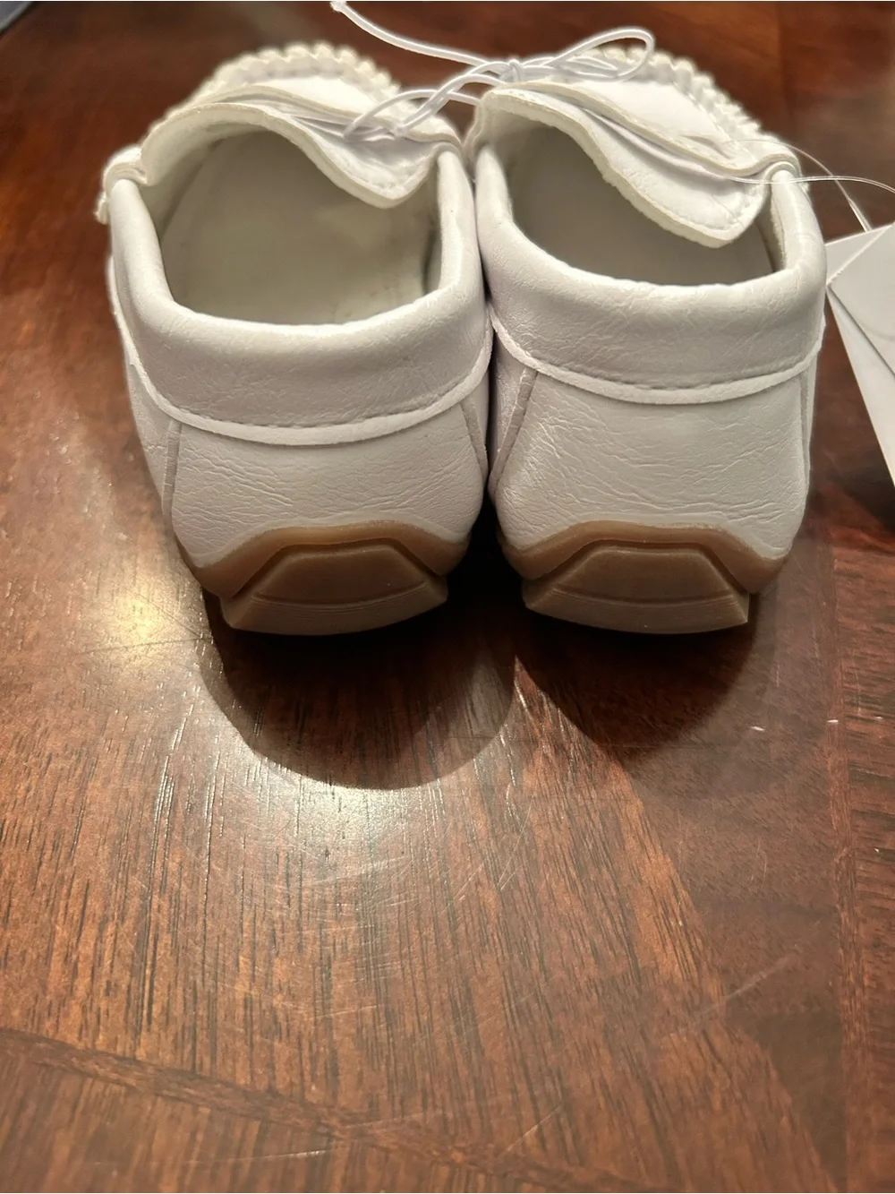 Josmo White Kids Moccasin Loafers